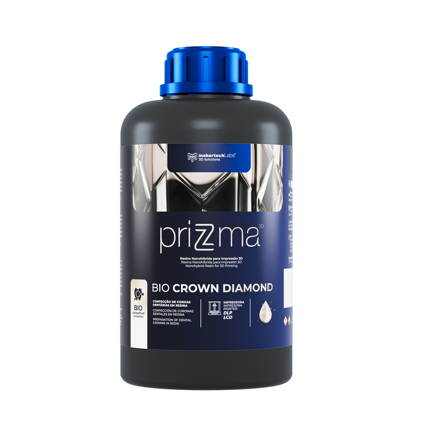 PriZma 3D Bio Crown Diamond - DBL, DA1, BL, A1, A2, Pearl Enamel - 300g.